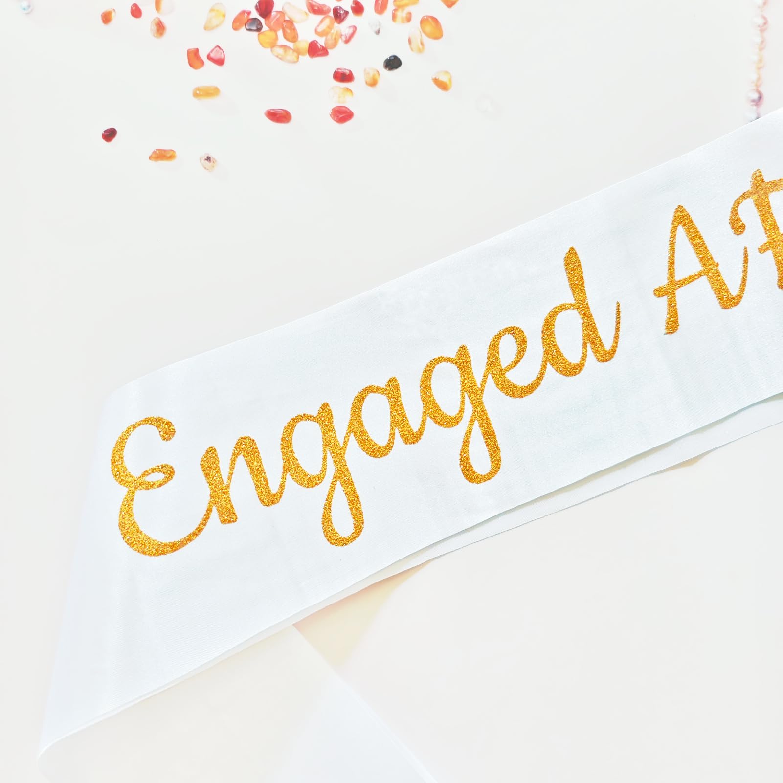 Magnusson's Garden Engaged AF Sash, I Said Yes Couple Wedding Party, Bridal Shower, Bachelor, Bachelorette, Engagement Party Accessory, Engagement Gift for Women, Bride, Groom-to-Be, Future Mr and Mrs