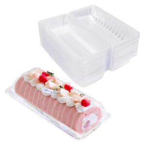 tamnjvrr 100pcs plastic hinged food take out container, disposable sandwiches box clamshell food containers