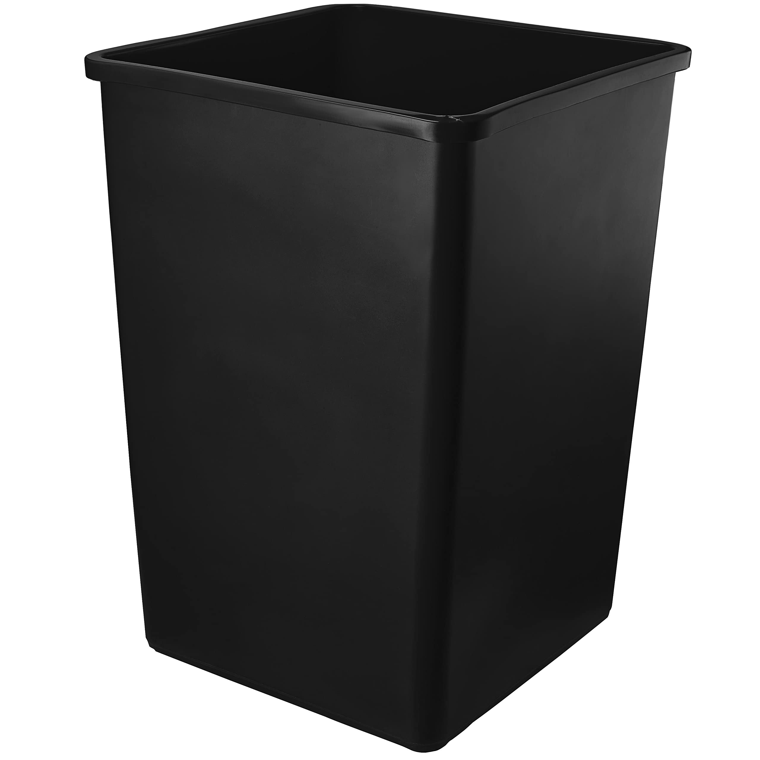 PRO&Family 140 Qt. / 35 Gallon / 132 Liters Black Square Trash Can. Trash Bin Kitchen Trash Can Recycling Bins Plastic Bin Garbage Can.