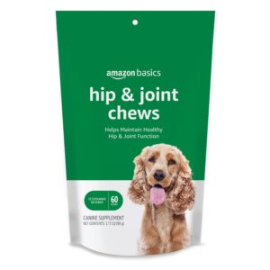 amazon basics dog hip & joint supplement chews, 60 count (previously solimo)