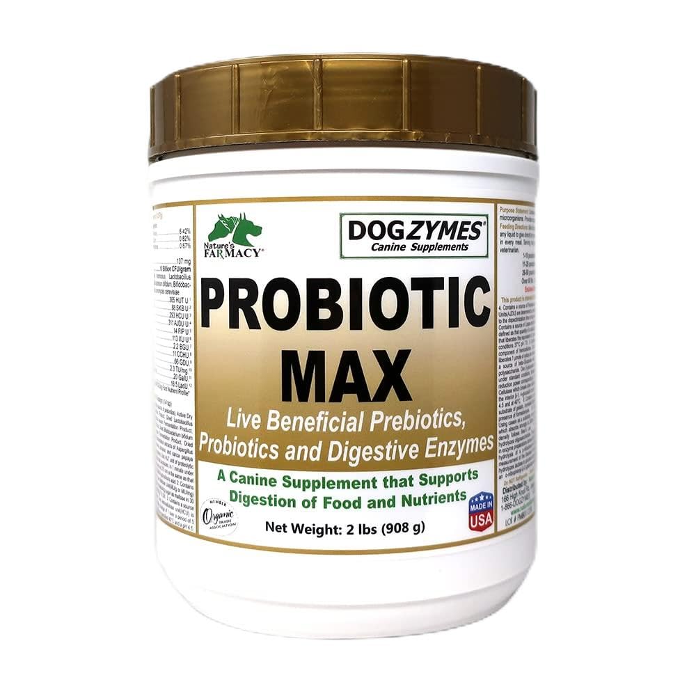 Dogzymes Probiotic Max -10 Billion CFU's Probiotics, Prebiotics, Digestive Enzymes (2 Pound)