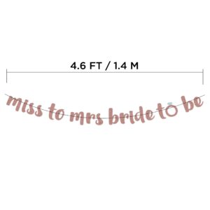 Glitter 2 Pack “Bride to be” and “Miss to Mrs” Bachelorette Party Favors - Bridal Shower Supplies - Wedding Shower Decorations