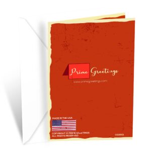 Prime Greetings Birthday Card For Grandpa (Grandfather), Made in America, Eco-Friendly, Thick Card Stock with Premium Envelope 5in x 7.75in, Packaged in Protective Mailer