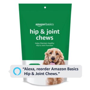 Amazon Basics Dog Hip & Joint Supplement Chews, 60 Count (Previously Solimo)