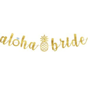 aloha bride banner - bachelorette party decorations, ideas, supplies, gifts, jokes and favors