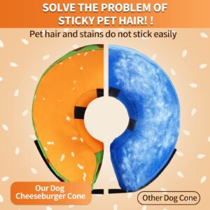 Protective Inflatable Dog Recovery Cone Collar for Smal Medium Large Dog, Soft E-Collar Dog Donut Cone Alternative After Surgery for Dogs Cats (Medium)