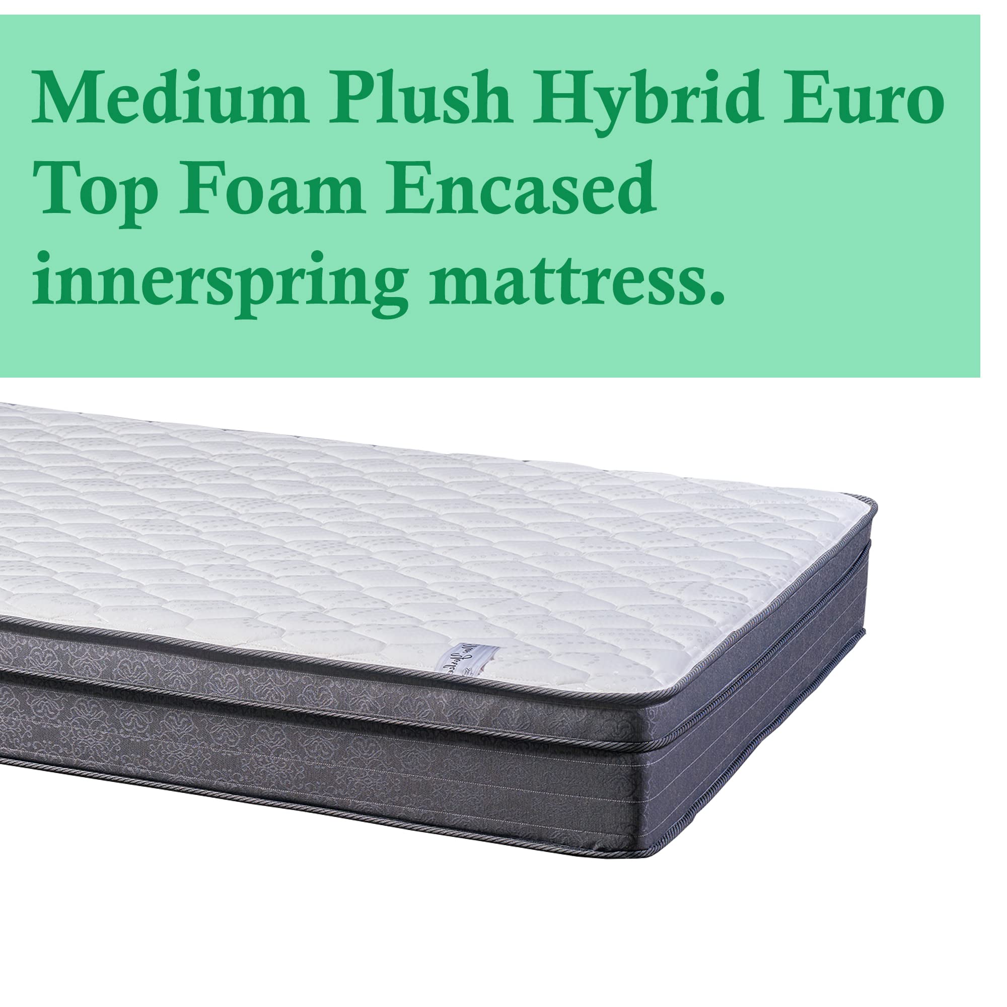 Treaton, 11" Medium Plush Hybrid Euro Top Foam Encased Innerspring Mattress, Full XL