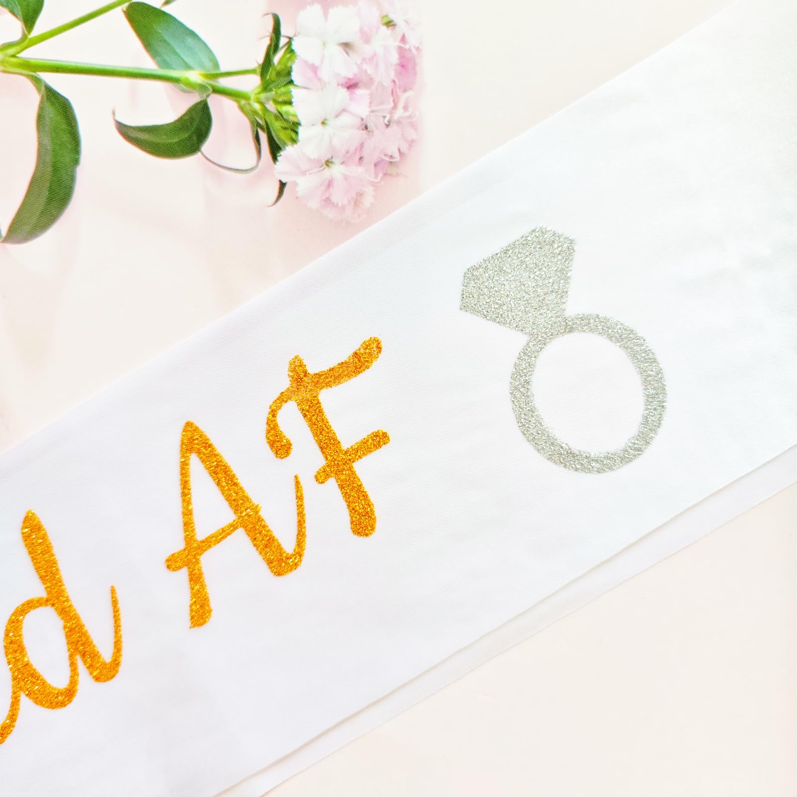 Magnusson's Garden Engaged AF Sash, I Said Yes Couple Wedding Party, Bridal Shower, Bachelor, Bachelorette, Engagement Party Accessory, Engagement Gift for Women, Bride, Groom-to-Be, Future Mr and Mrs