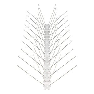 viirkuja 118" stainless steel bird spikes - bird deterrents for outside - total length 118" / 12x elements of 10" each - pigeon spikes - bird protection for the roof, balcony and winter garden