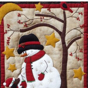 Wall Quilt Kit by Rachel's of Greenfield, Frosty and Friend Wall Quilt Kit 13inchx15inch green