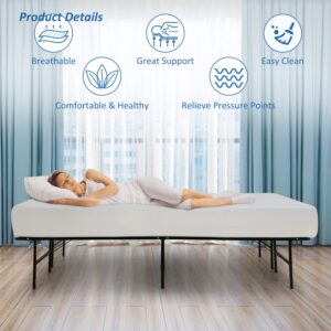 Hudada Queen Mattress, 8 Inch Gel Memory Foam Mattress CertiPUR-US Certified Foams, Medium Firm Mattresses Cool Sleep & Pressure Relief, Mattress-in-a-Box, Queen Size