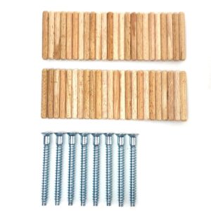 ReplacementScrews Hardware Kit Compatible with IKEA KALLAX 3 x 3 Shelf Unit 004.155.99 - All Screws (104321) and Dowels (101339)