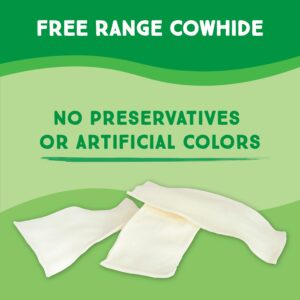 GreenCow Rawhide Chips 3-Pound Bag - Premium Large Dog Rawhide Chews - Ideal for Agressive Chewers Dog Rawhide Treats - Durable Rawhide Bones for Large Dogs