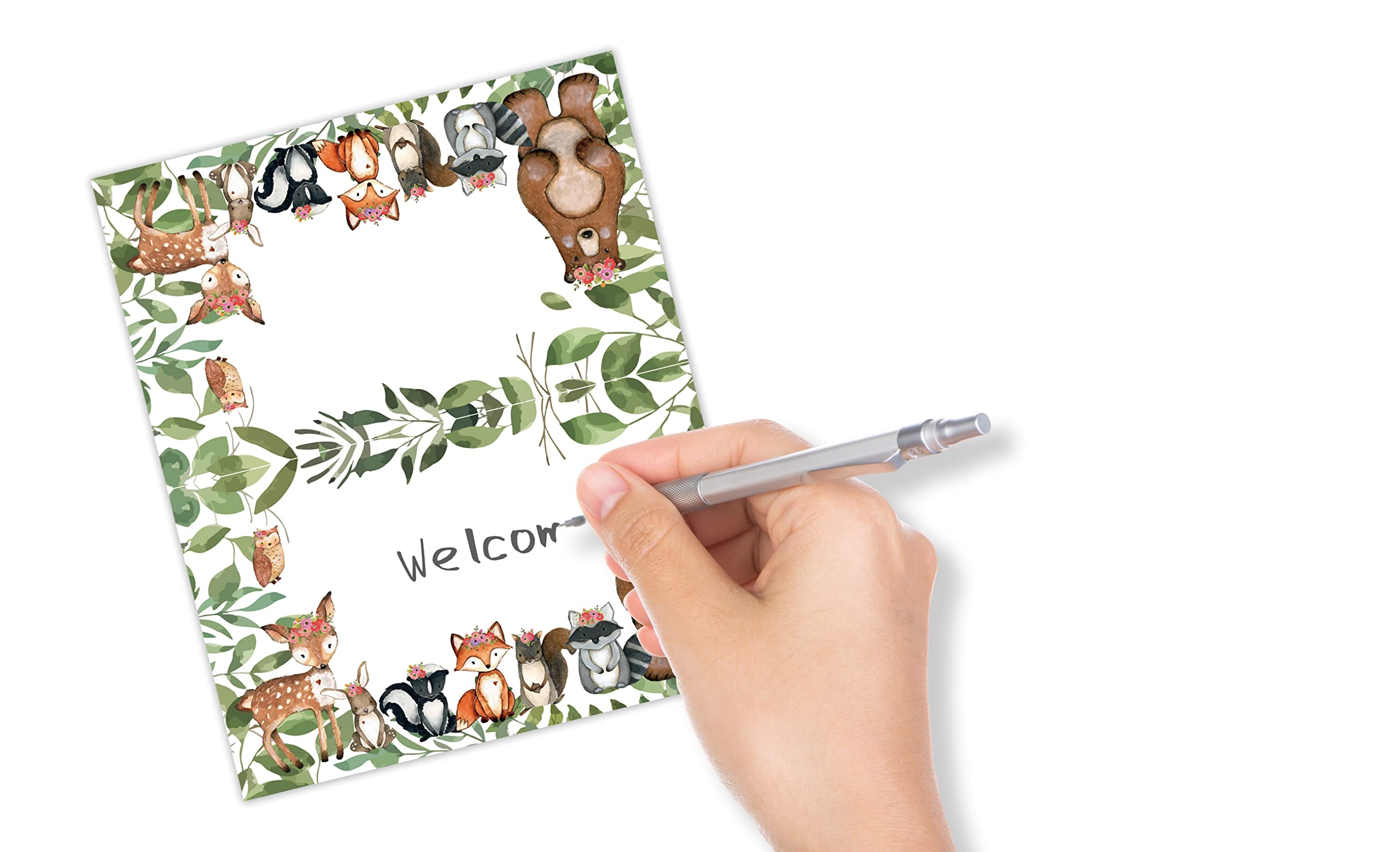 Table Place Card, Jungle Safari Animal Themed Tent Style Cards, Pack of 25 Half-Fold Reception Place Cards, Perfect for Baby Showers, Jungle Safari Birthday Party and Special Events A30