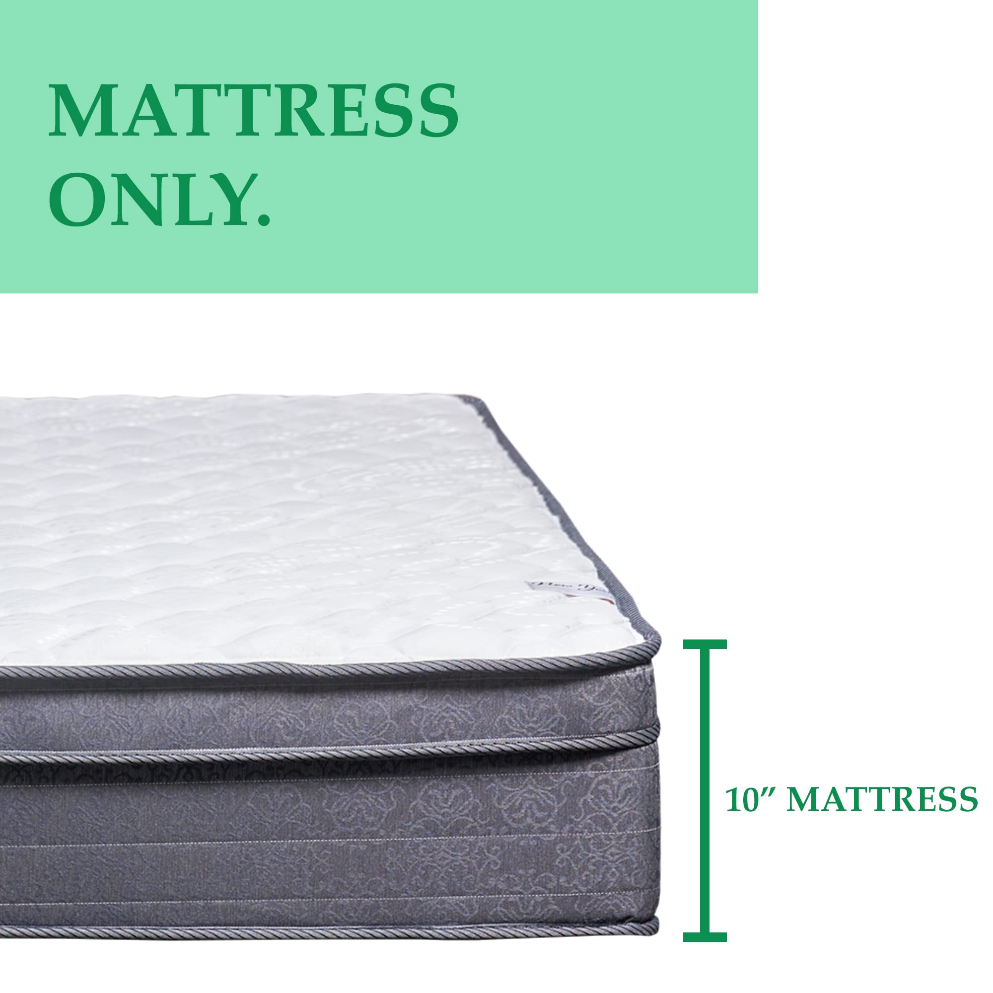 Treaton, 11" Medium Plush Hybrid Euro Top Foam Encased Innerspring Mattress, Full XL