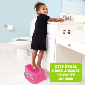 Ginsey Nickelodeon PAW Patrol Skye and Everest Step Stool - Kids Step Stool, Potty Training, Non-Slip, Bathroom, Kitchen, Lightweight