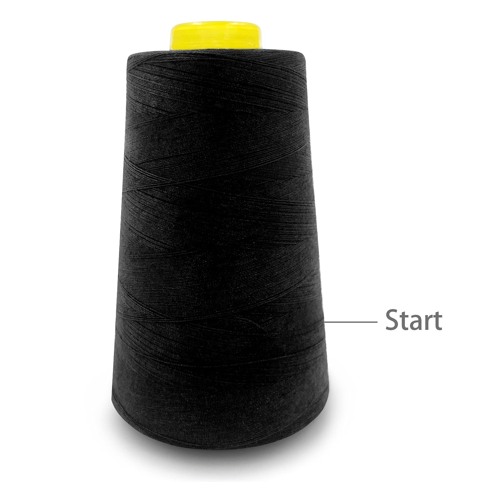 Tortoise 8 Cones of 3000 Yards Each Spool Thread for Sewing All Purpose Sewing Thread 100% Polyester Thread for Serger Overlock Quilting Sewing Machine 40S/2 White+Black