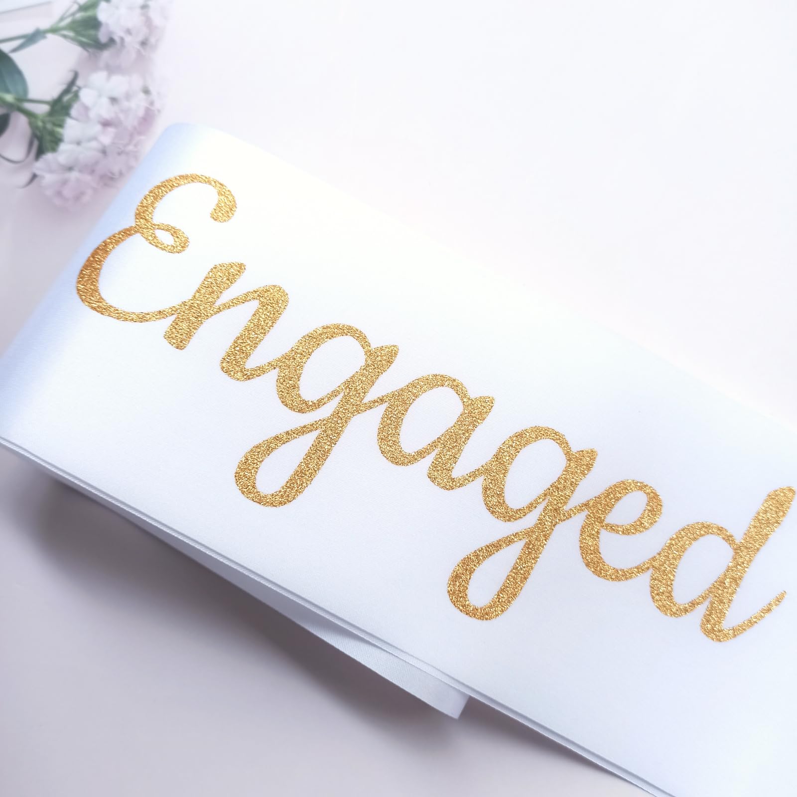 Magnusson's Garden Engaged AF Sash, I Said Yes Couple Wedding Party, Bridal Shower, Bachelor, Bachelorette, Engagement Party Accessory, Engagement Gift for Women, Bride, Groom-to-Be, Future Mr and Mrs