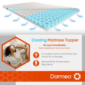 Dormeo RV King Mattress Topper - Relieving Octaspring Technology Mattress Topper - RV King Mattress Topper, Cooling Mattress Topper - 3 inch Mattress Topper King - RV King Mattress Toppers