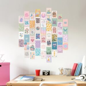 Artivo Danish Pastel Wall Collage Kit for Aesthetic Pictures 70 cards, for Teen, Girls Room Décor