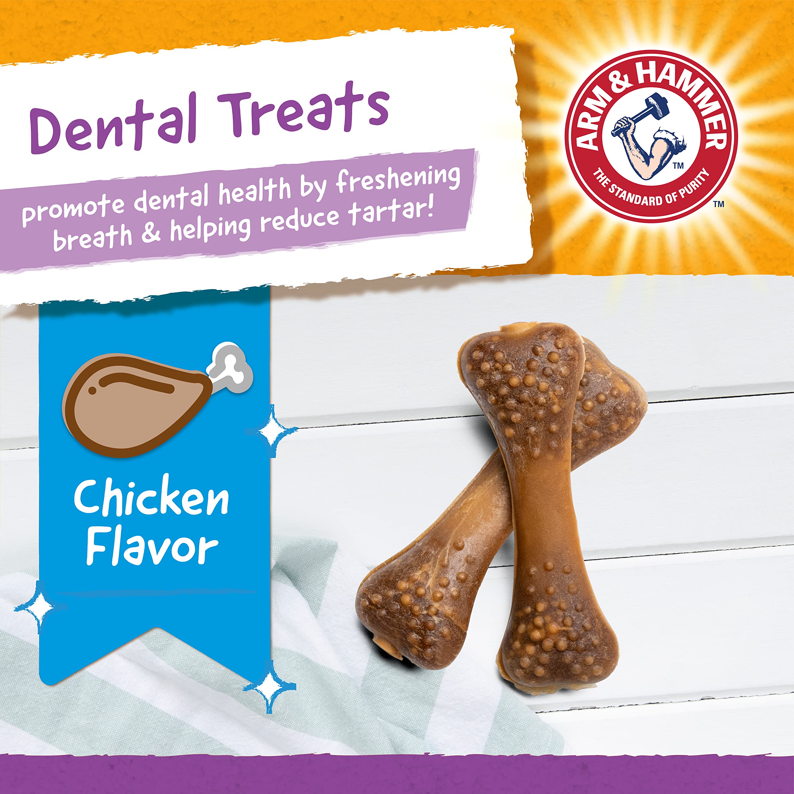 Arm & Hammer for Pets Dental Chew Toy and Dentral Treats for Dogs | Bundle Includes 1 Gorilla Chew Toy and 20 Pc Chicken Flavor Nubbies Dog Treats | Reduce Plaque & Tartar | Safe for Dogs up to 35 Lbs