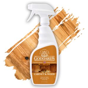 goddard's cabinet makers wax cleaning spray – wood cleaner & furniture polish to shine & protect – wood cleaner spray w/bee wax & lemon oil for furniture – non-abrasive wood polish (23 oz)