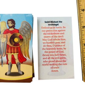 Westmon Works Saint Michael Prayer Holy Cards for Children Bulk Classroom or Mass Church Congregation Pack, Set of 25