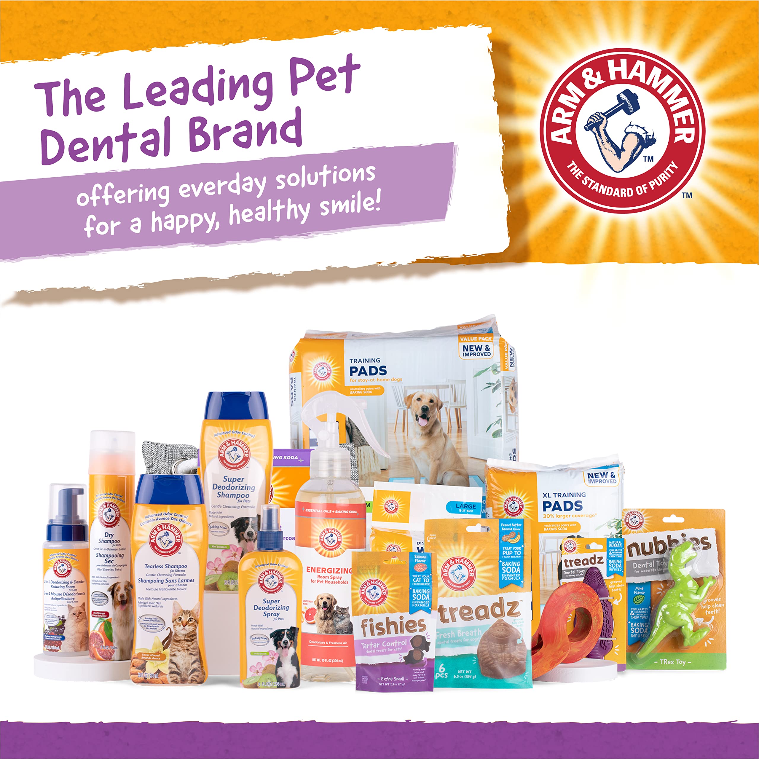 Arm & Hammer for Pets Dental Chew Toy and Dentral Treats for Dogs | Bundle Includes 1 Gorilla Chew Toy and 20 Pc Chicken Flavor Nubbies Dog Treats | Reduce Plaque & Tartar | Safe for Dogs up to 35 Lbs