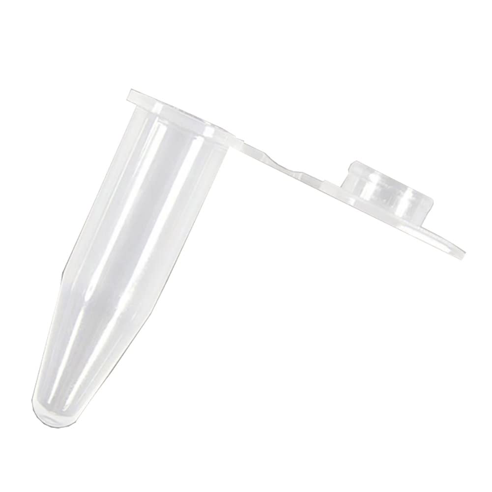 UUYYEO 500 Pcs 0.2 ml Plastic Microcentrifuge Tubes Clear Mini Mirco Test Tubes Snap Cap Tube Test Vials with Lids