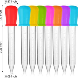 COLIBROX Liquid Dropper - Silicone Droppers for Kids - Pipette Kids - 5 ML Pipettes Plastic Droppers - Candy Dropper - Water Droppers for Kids - Preschool Droppers - Food Grade Pipettes