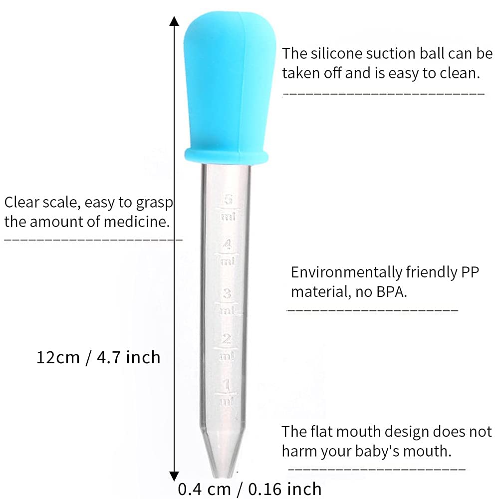 COLIBROX Liquid Dropper - Silicone Droppers for Kids - Pipette Kids - 5 ML Pipettes Plastic Droppers - Candy Dropper - Water Droppers for Kids - Preschool Droppers - Food Grade Pipettes