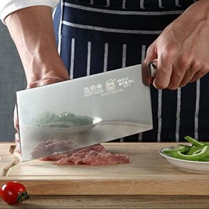 SELECT MASTER Chinese Chef Knife, Big Vegetable Cleaver, Chinese Cleaver Knife and High Carbon Steel with Non-slip Ergonomic Handle for Home and Restaurant