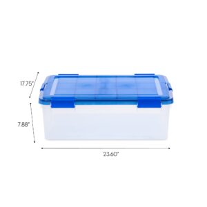 IRIS USA 3Pack 41qt WEATHERPRO Airtight Plastic Storage Bin with Lid and Seal and Secure Latching Buckles