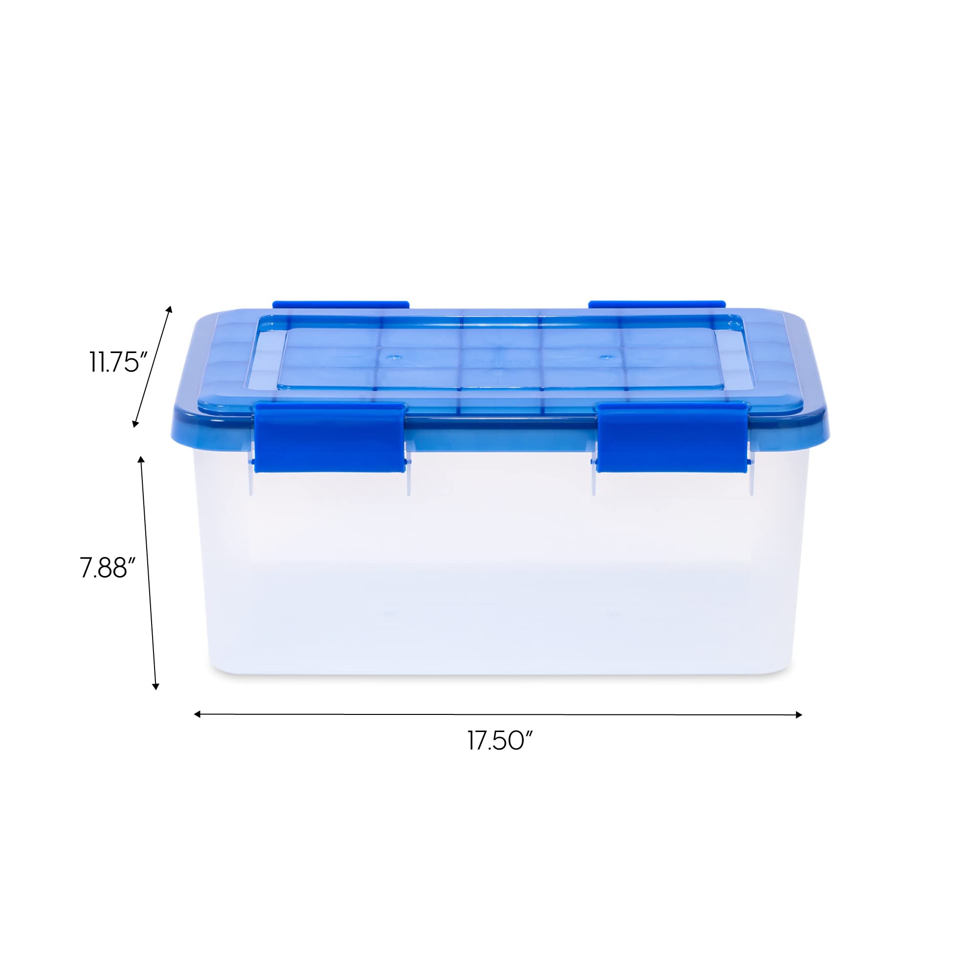 IRIS USA 5Pack 19qt WEATHERPRO Airtight Plastic Storage Bin with Lid and Seal and Secure Latching Buckles