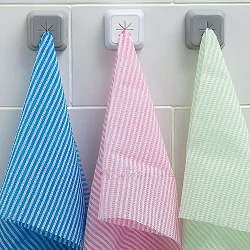 Punch-Free Towel Rack Magnetic Storage Plug Kitchen Towel Storage Rack Bathroom Towel Plug Rack (Storage Rack Grey-B)