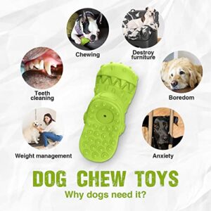 IZETIANZHE Indestructible Dog Toys, Squeaky Dog Toys for Aggressive Chewers, Tough Dog Chew Toys for Medium/Large Dogs/Heavy Duty Dog Toys (Slipper-Green)