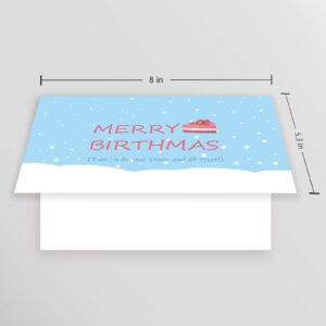 Funny December Birthday Card, Merry Birthmas Card, Christmas Birthday Card for Friend