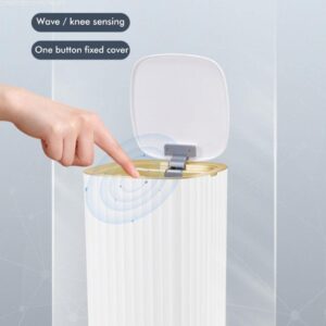 Bticx Modern Smart Sensor Trash Can - 12L Waterproof Kitchen Bathroom Sensor Bin with Lid, Large-capacity Garbage Waste Bin for Office and Bedroom,Kitchen,Bathroom