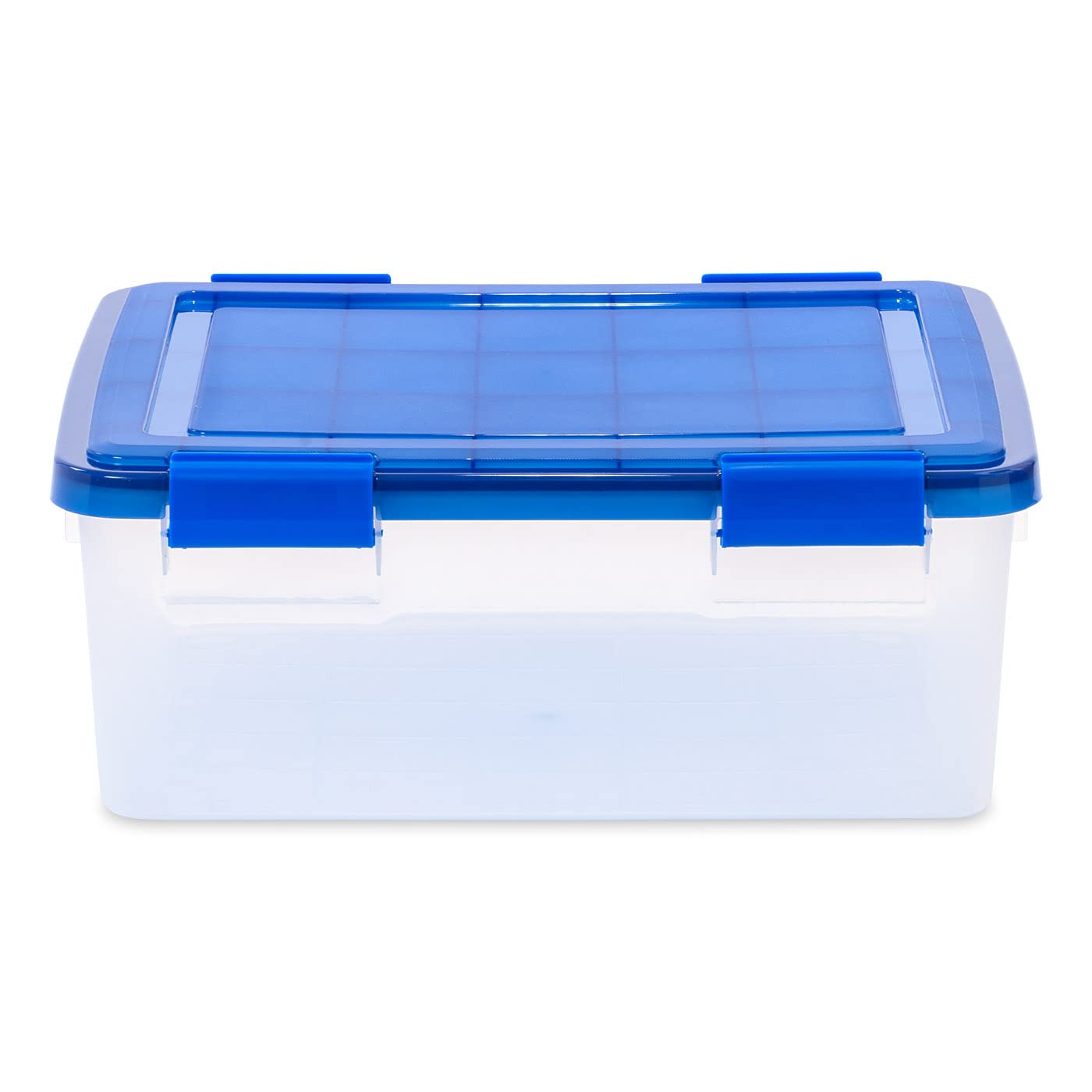 IRIS USA 4Pack 30qt WEATHERPRO Airtight Plastic Storage Bin with Lid and Seal and Secure Latching Buckles