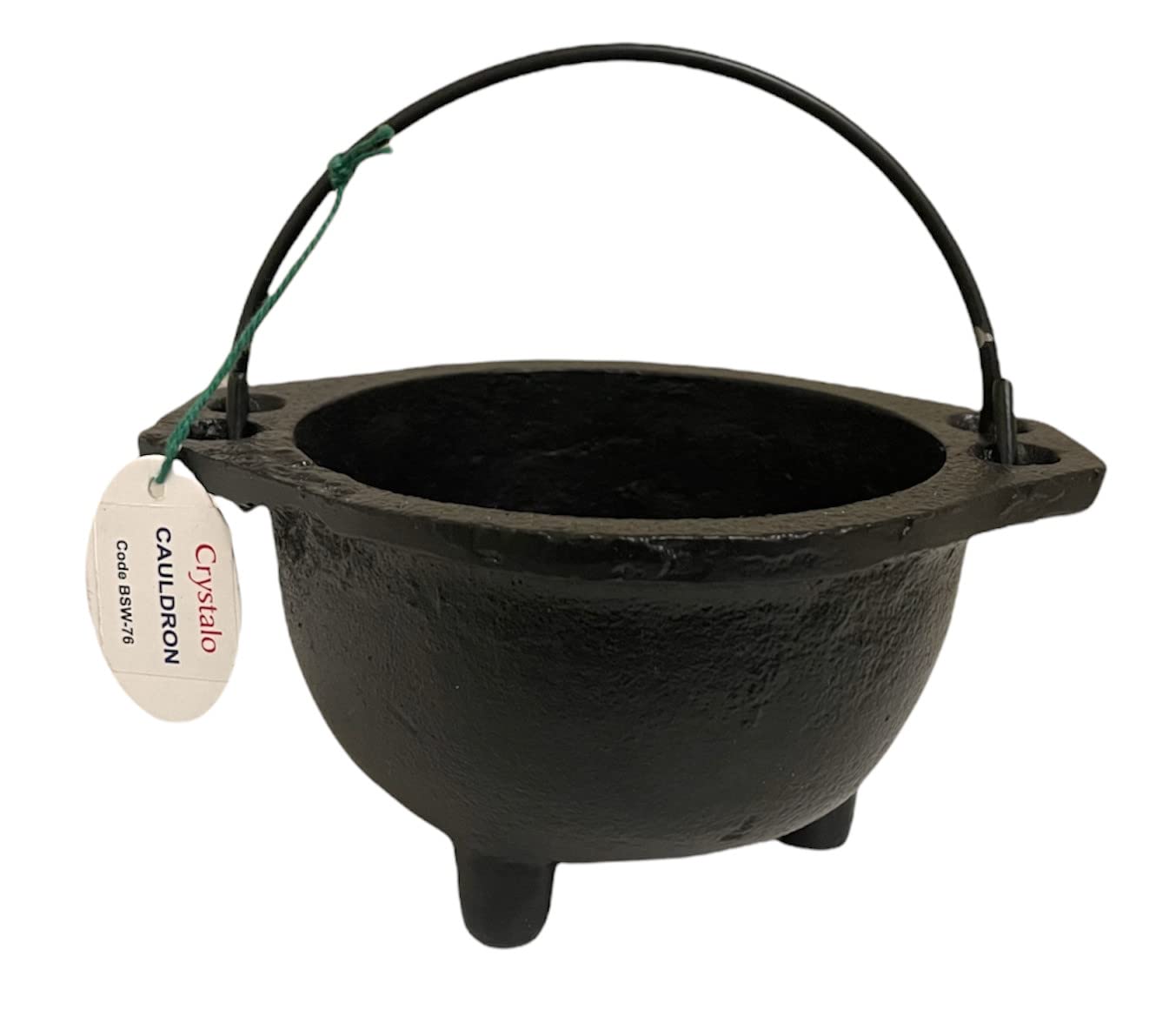 Crystalo - Cast Iron Cauldron Size- "D (5.5" D, Plain)