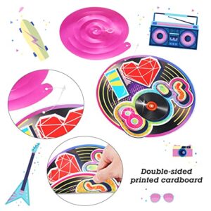 53 Pieces 80s Party Decorations, Retro 1980s Hip Hop Party Hanging Swirls Ceiling Decor for Adults Back to The 80s Party 1980s Throwback Birthday Party Neon Party Rock Hippie Party Supplies