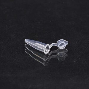 UUYYEO 500 Pcs 0.2 ml Plastic Microcentrifuge Tubes Clear Mini Mirco Test Tubes Snap Cap Tube Test Vials with Lids