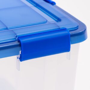 IRIS USA 3Pack 74qt WEATHERPRO Airtight Plastic Storage Bin with Lid and Seal and Secure Latching Buckles