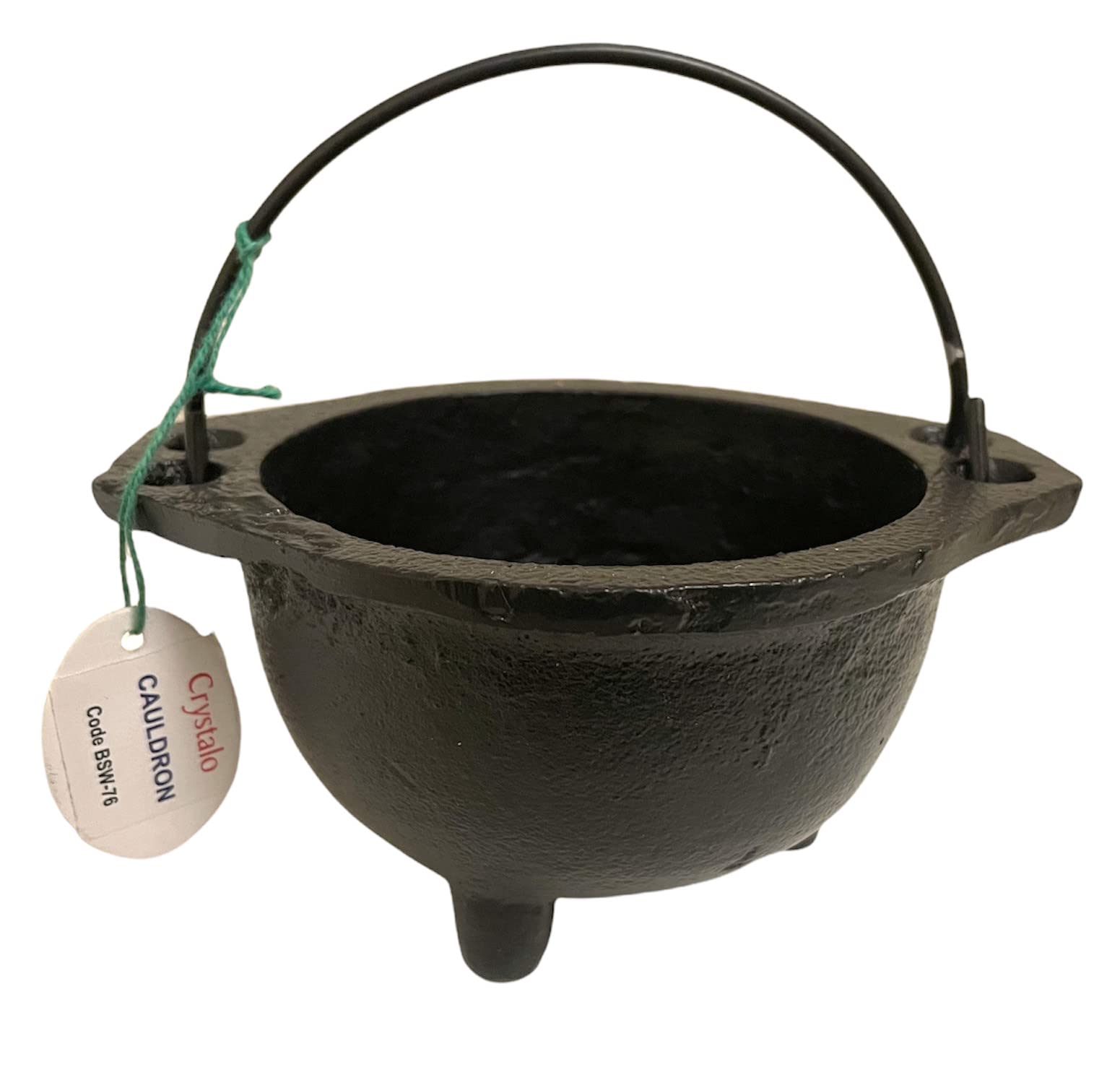 Crystalo - Cast Iron Cauldron Size- "D (5.5" D, Plain)