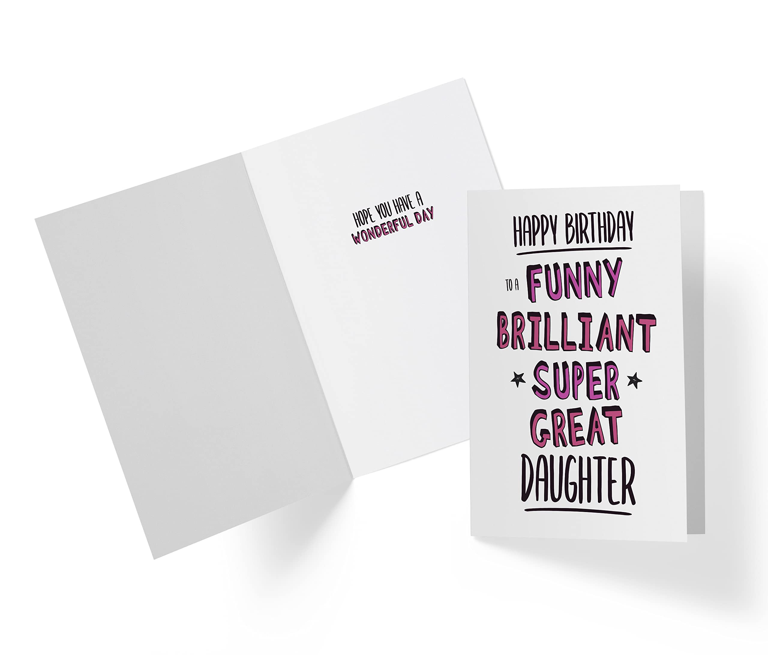 Sweet and Funny Birthday Card For Daughter, Large 5.5 x 8.5 Daughter Birthday Card, Birthday Cards For Daughter - Birthday Card Daughter - Karto - Compliment Daughter