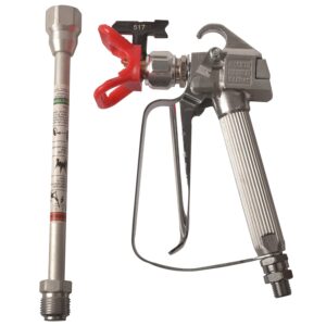 szwenxin airless paint spray gun 3600psi 517 tip with 10 inches extension rod for all airless paint sprayer