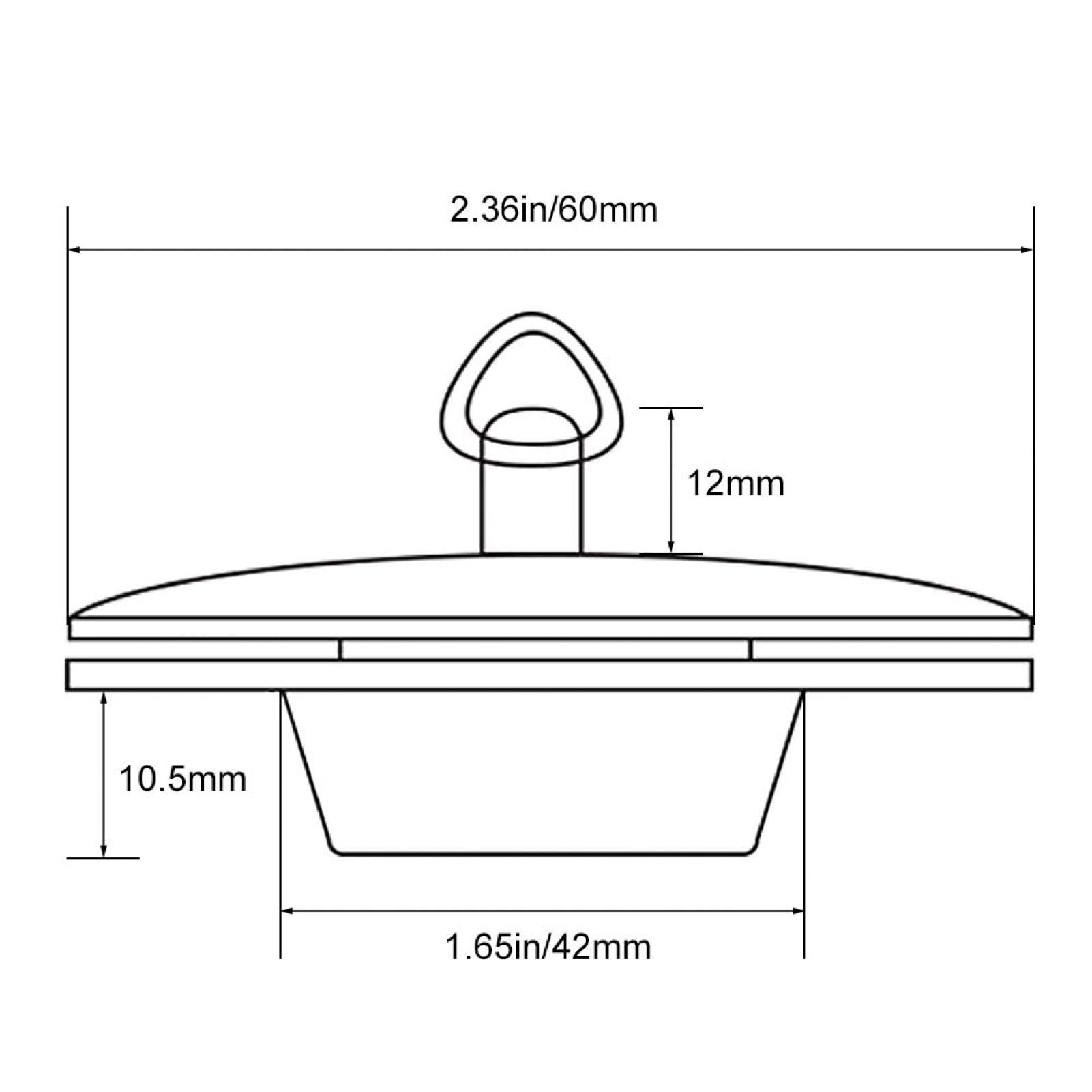 1 ⅞ Inch Bathtub Plug Chrome Stainless Strainer Kitchen Sink Bathroom Bathtub Basket Strainer Replacement Drain Cover Stopper Solid Metal Waste Plug with Chain