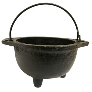 Crystalo - Cast Iron Cauldron Size- "D (5.5" D, Plain)