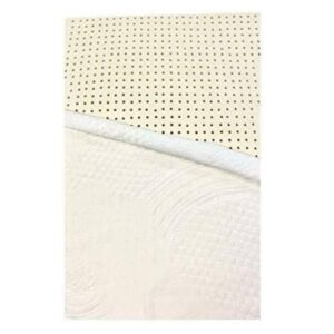 ORGANIC TEXTILES Organic Latex Mattress Topper with Cotton Removable Cover - Made in USA (3 Inches King, Soft)