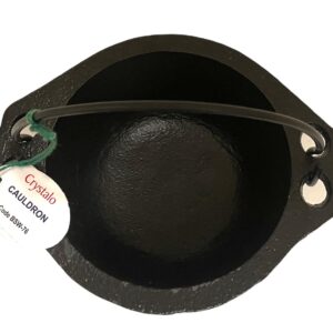 Crystalo - Cast Iron Cauldron Size- "D (5.5" D, Plain)